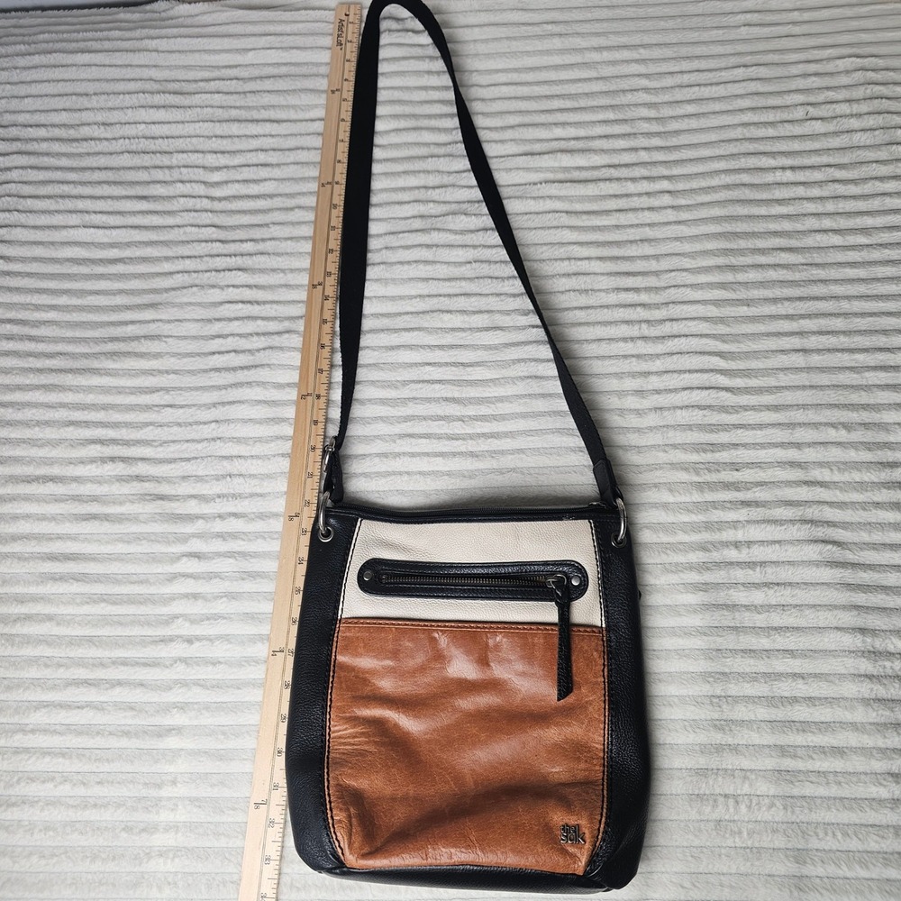 The Sak Women Colorblock Leather Crossbody Bag Medium Multi Boho Casual